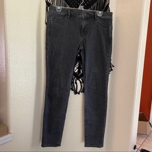 loft black skinny jeans